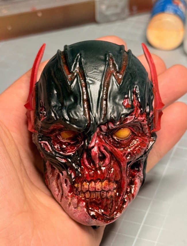 Handmade Custom Zombie  Black Flash Fridge Magnet Resin Kitchen Decor Collectible Gift