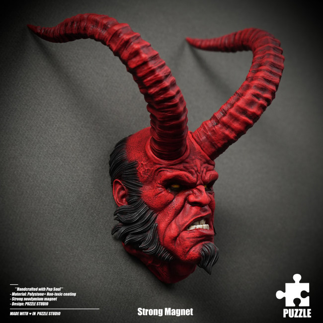 Pre-sale Puzzle Studio Hellboy Fridge Magnet Resin Statue Figure Collection Gift