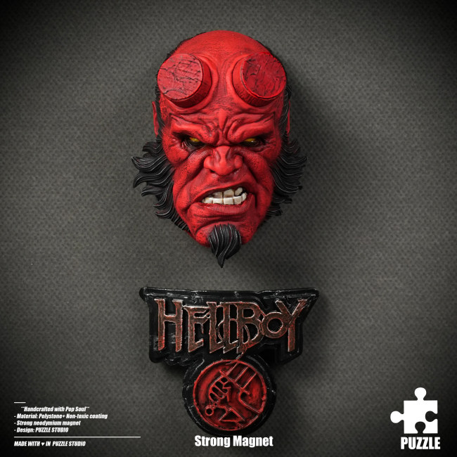 Pre-sale Puzzle Studio Hellboy Fridge Magnet Resin Statue Figure Collection Gift