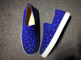 Louboutin for man sneakers Christian Louboutin Blue Flat Boat Shoes
