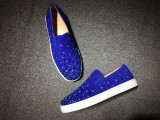 Louboutin for man sneakers Christian Louboutin Blue Flat Boat Shoes