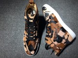 red bottom boots for men Christian Louboutin leopard print High Top Sneakers