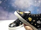 Christian Louboutin High Top Flats Black Suede CL Badge Men Sneakers