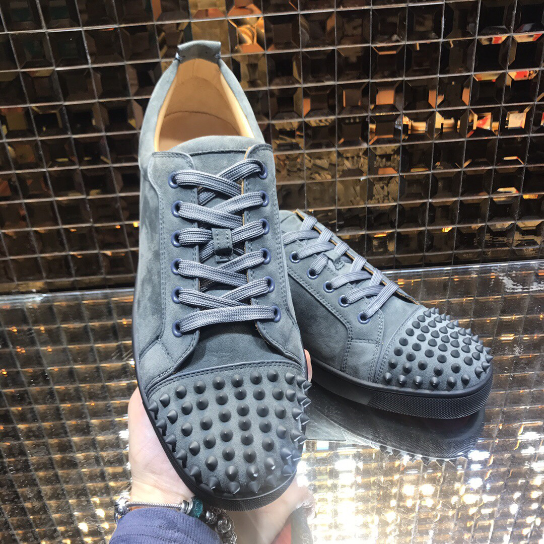 louboutin grey suede