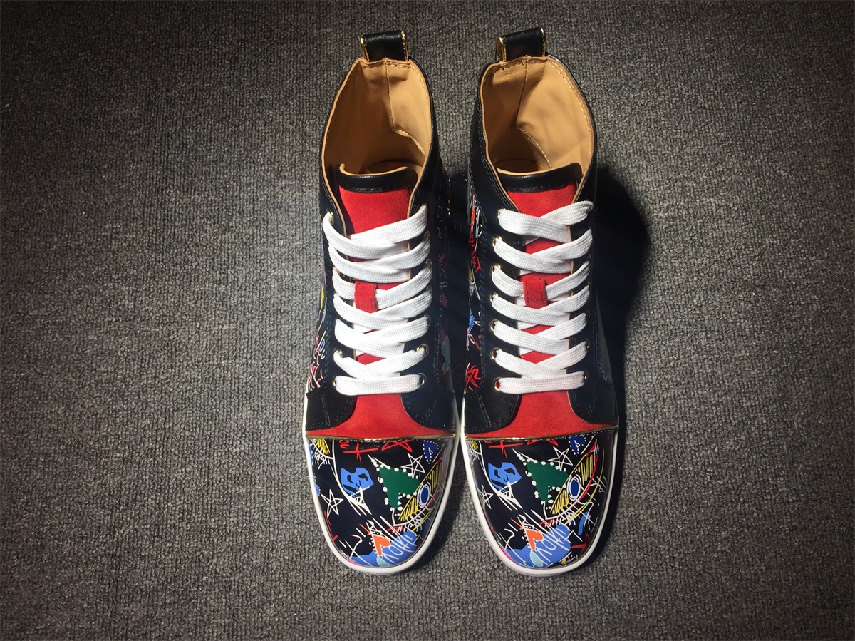 graffiti red bottoms