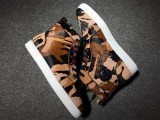 Christian Louboutin Leopard Print High Top Flats Men Sneakers