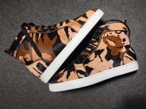 Christian Louboutin Leopard Print High Top Flats Men Sneakers