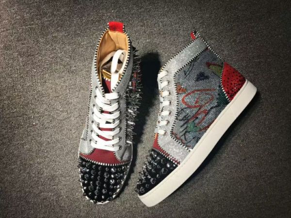 red bottom shoes for men - Christian Louboutin No Limit F18 High Top ...