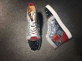 Christian Louboutin No Limit F18 High Top Silver Spikes Men Shoes
