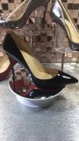 Christian Louboutin Women Heel Shoes Black Patent Leath Style