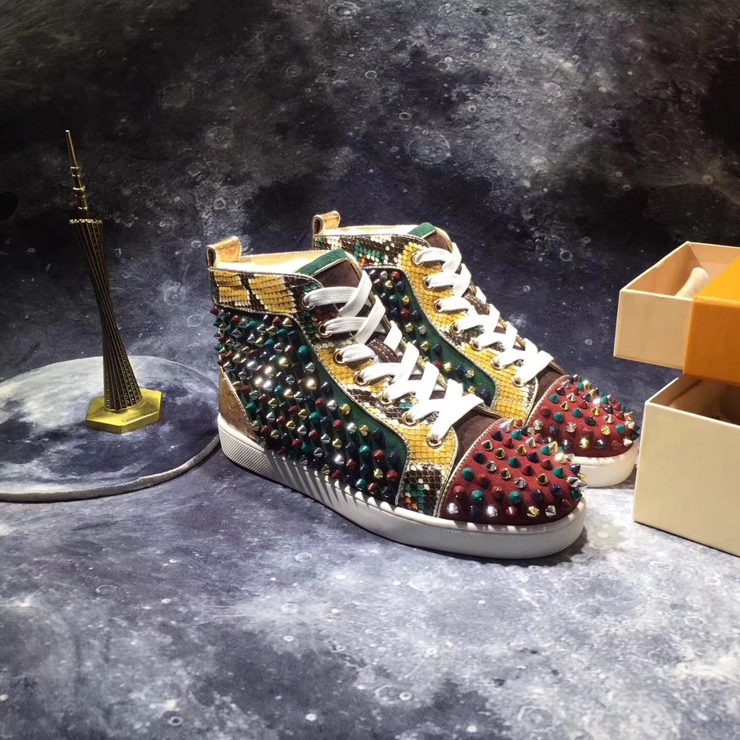 colorful christian louboutin sneakers