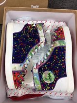 Christian Louboutin High Top Colorful Pik Pik Spikes Men Shoes
