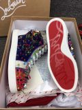 Christian Louboutin High Top Colorful Pik Pik Spikes Men Shoes