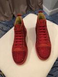 Christian Louboutin Flat Red Strass Red Suede Men Shoes