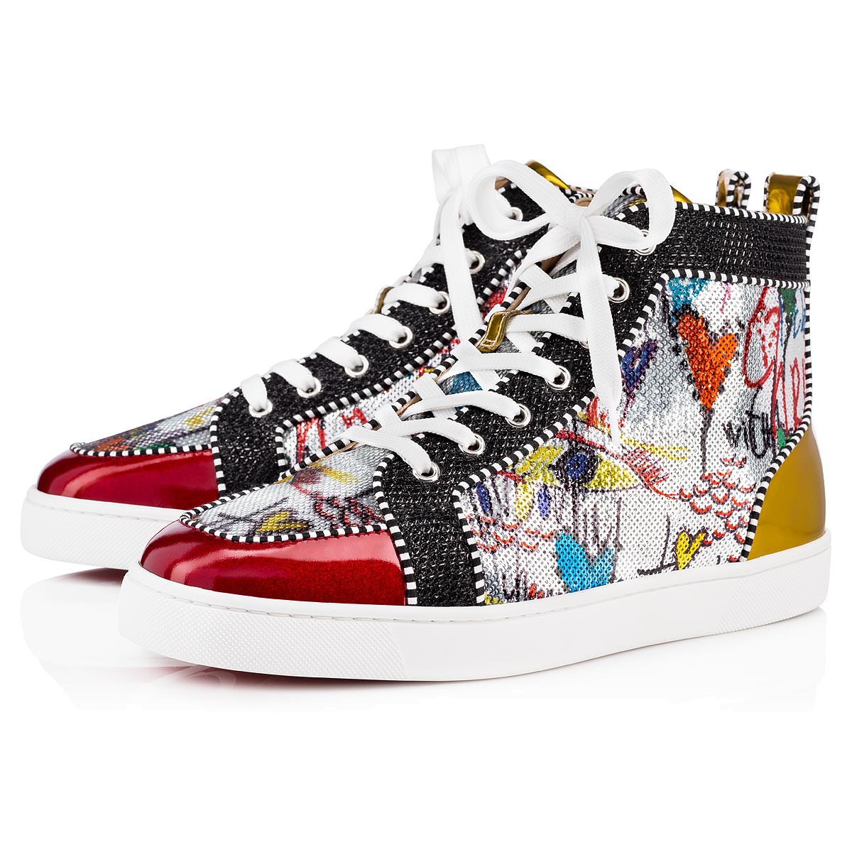 christian louboutin colorful spikes