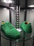 Christian Louboutin Sneaker Low Top Junior Green Suede Spikes Shoes