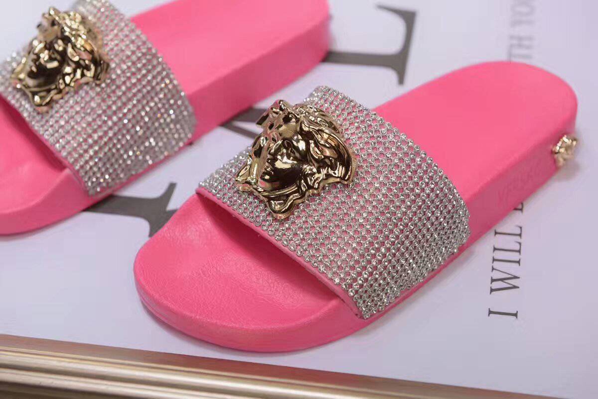 diamond versace slides