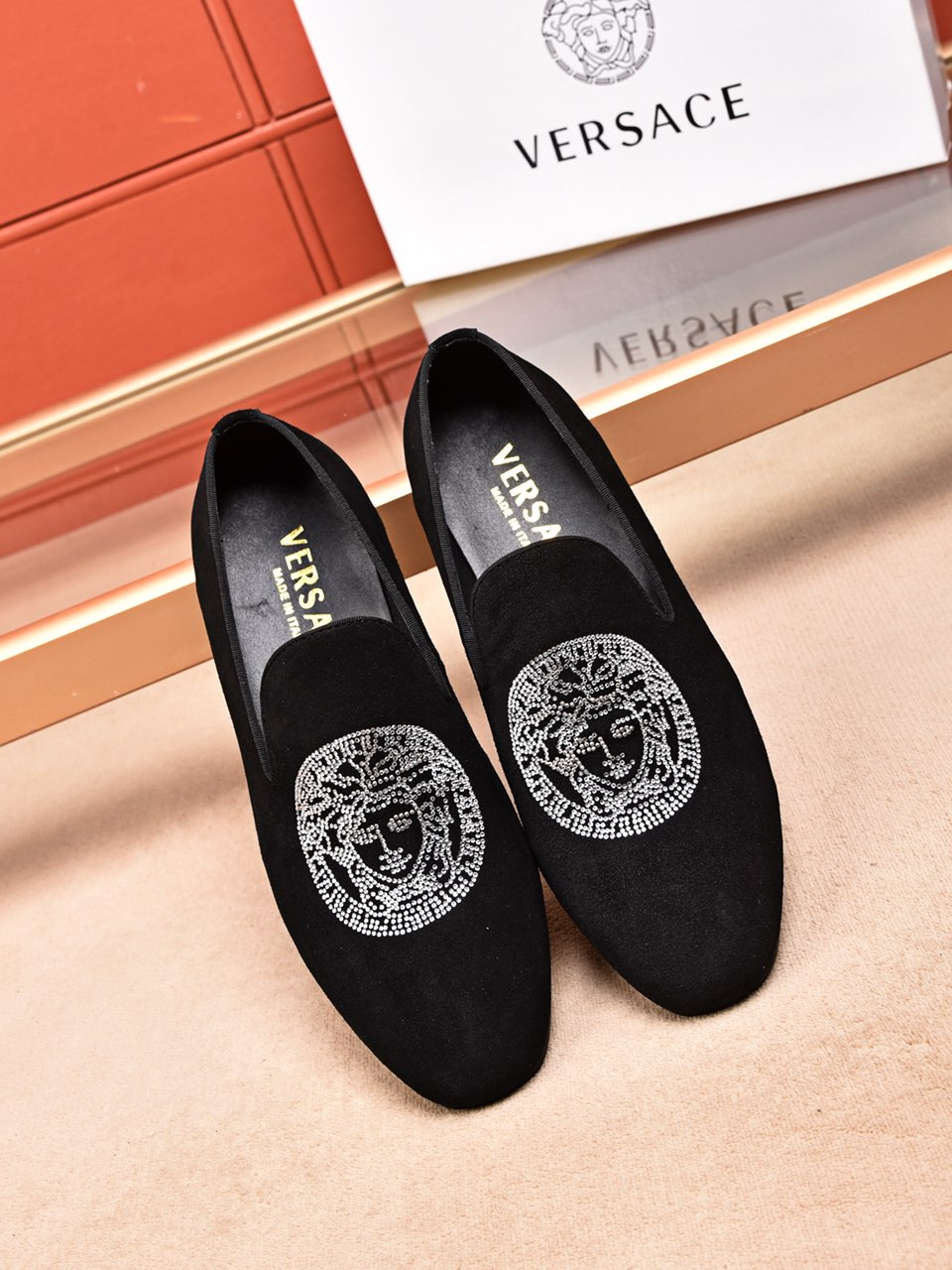 versace mens loafer shoes