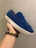 Christian Louboutin Blue Strass With Spike Boat Shoes Louboutin For Man Sneakers