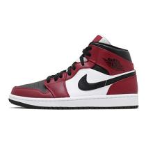 Nike Mens Air Jordan 1 Mid  Chicago Black Toe  Basketball Sneakers
