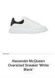 Alexander McQueen Shoes Oversized Sneaker black withe