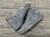 Christian Louboutin grey Suede High Top Flats Men Sneakers