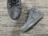 Christian Louboutin grey Suede High Top Flats Men Sneakers