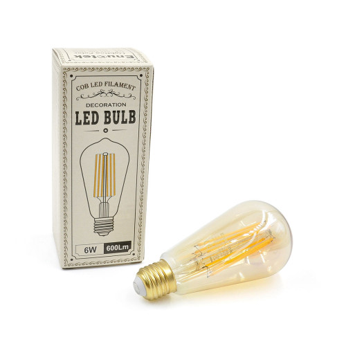 St64 Vintage Edison Led Long Filament Light Bulb St21 6w Screw E26