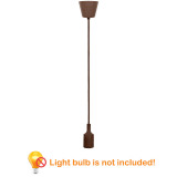 Brown DIY LED Hanging Lamp Ceiling Pendant Light Fixture with G95 LED Globe Light Bulb 6W Warm White Lighting Maximum 168CM Adjustable Height 1 Lamp and 1 LED Bulb