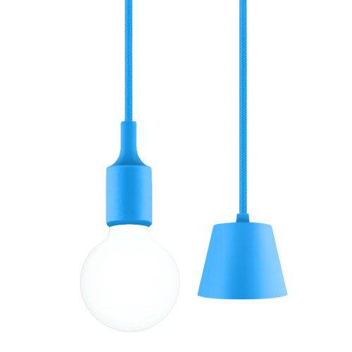Light Blue Diy Led Ceiling Hanging Pendant Fitting With G95 Big Globe Bulb - Led Ceiling Light Diy