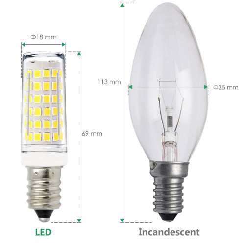 11w 1000lm Led E14 Ses Small Capsule Corn Light Bulbs Mini Lamp Bulbs Cool White 6000k Ac220 240v Much Brighter Than 60w Incandescent Halogen Candle Light Bulb 6 Pack By Enuotek