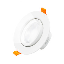 Angled 9W LED Recessed Ceiling Downlight 3 Inch LED Spot Lamp Cool White Lighting 5000K, Direction Adjustable Daylight, Cut Hole Diameter 90-100MM AC100~240V Beam Angel 40º, 1 Pack by Enuotek