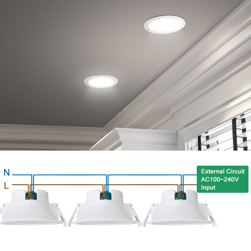 14w Led Ceiling Recessed Downlights White Lamps Ip44 For Kitchen Bathroom 5000k Cool High - Ceiling Downlights White 14w Led Ceiling Recessed Downlights White Lamps Ip44 For Kitchen Bathroom 5000k Cool High - Ceiling Downlights White