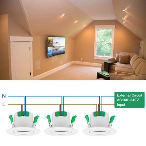 Angled 7w Mini Led Spot Downlights For, Recessed Can Lights For Sloped Ceilings