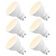 GU10 LED Dimmable Spotlights LED Spot Light Bulbs 7W 650Lm 120° Wide Lighting Angle Warm White 3000K AC220~240V Trailing Edge Dimmable Replace 60W Halogen Lamp 6 Pack