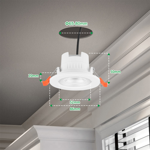Dimmable Directional 5w Small Led, Led Recessed Lighting For Vaulted Ceilings