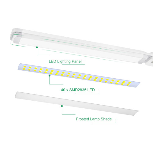 Touch Dimmable Desktop And Clip On Functional Led Desk Lamp Table Reading Light Work Lamp With