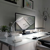 Touch Dimmable Black LED Desk Lamp Flexible Metal LED Bedside Table Reading Light Energy Saving 5W LED Eye Care Daylight Lighting 5000K