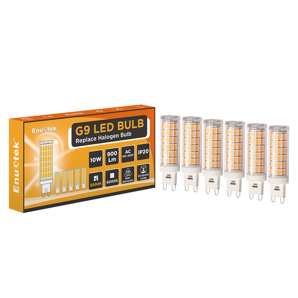 10W G9 GU9 LED Light Bulbs Halogen Lamp Replacement 900Lm SMD5730 Flicker Free Warm White 3000K