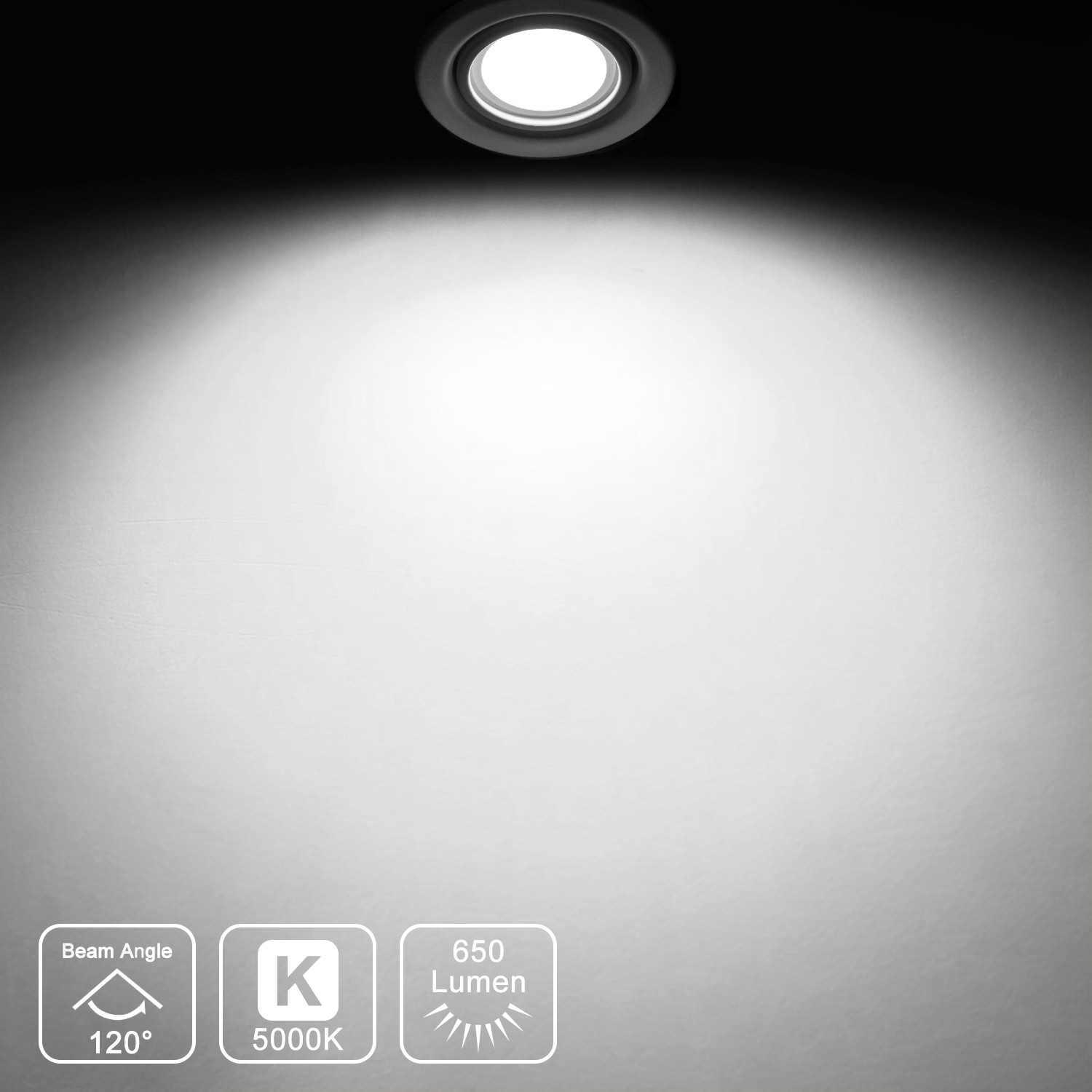 7W MR16 LED Spot Light Bulbs 60W Halogen Light Bulb Replacement 120