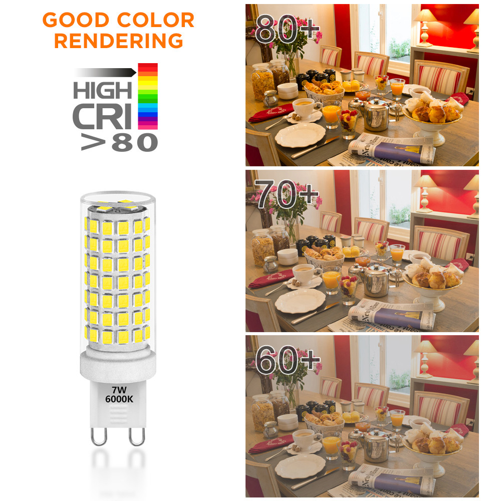 Dimmable G9 GU9 LED Capsule Corn Light Bulbs 7W 650Lm 60W Halogen Bulb