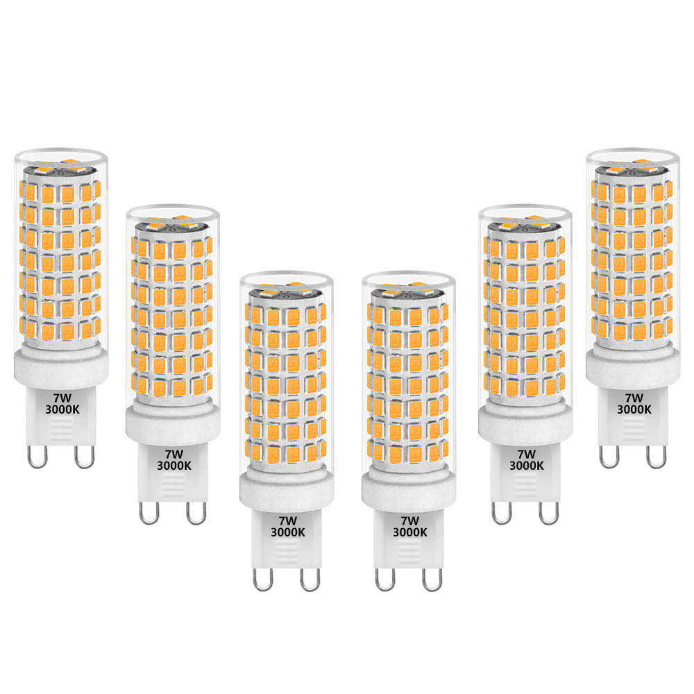 Dimmable 7W G9 LED Capsule Light Bulbs 650Lm 60W Halogen Lamp Equivalent Flicker Free Warm White