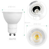3 Steps Dimmable GU10 LED Spot Light Bulbs 7W 38° Spot Lighting Angle Warm White 3000K 100%-40%-15% Maximum 650Lm Brightness Warm White 3000K Replace 60W Halogen Lamp 6 Pack