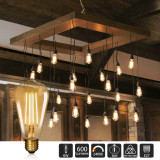 Old Fashioned Edison ST64 E27 6W LED Long Filament Light Bulb Lamp Vintage LED Light Bulbs with Retro Coated Glass Lamp Shade Replace 60W Incandescent Light Bulb 3 Pack