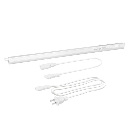 Connectible T5 9W LED Under Cupboard Light Tube Kitchen Worktop Lamp Neutral White 4000K Length 589MM with American Power Plug Replace T5 Fluorescent Light Fixture Pack of 1 Lamp by Enuotek
