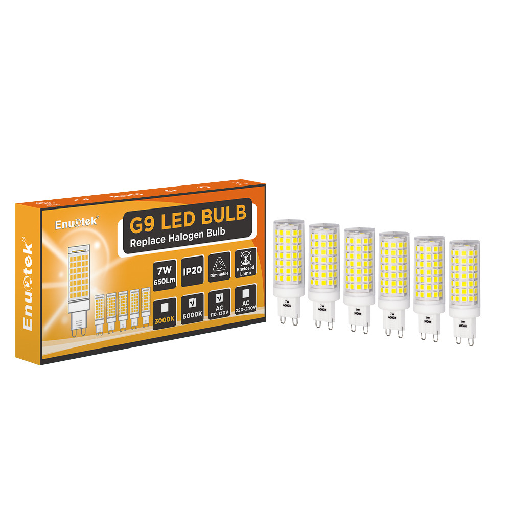 Dimmable G9 GU9 LED Capsule Corn Light Bulbs 7W 650Lm 60W Halogen Bulb