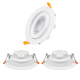 Dimmable Angled 12W Sloped Ceiling LED Recessed Down Lights Directional LED Spot Lamps CCT Adjustable 3000K 4000K 5000K 40º Beam Angle Cut Hole Diameter 120-130MM 3 Pack