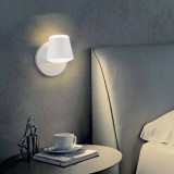 LED Wall Sconce Lamp Bedside Wall Mount Reading Light with ON OFF Switch 9W 4000K Up and Down Lighting Rotatable Single Aluminium Die Casting Lamp Head AC85~265V by Enuotek