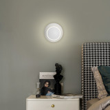 White LED Decorative Wall Mounted Sconce Light Wash Lamp Up or Down 350 Degree Rotatable Soft Ambient Ring Lighting Effect Neutral White 4000K for Bedroom Living Room Hallway