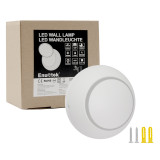 White LED Decorative Wall Mounted Sconce Light Wash Lamp Up or Down 350 Degree Rotatable Soft Ambient Ring Lighting Effect Neutral White 4000K for Bedroom Living Room Hallway by Enuotek